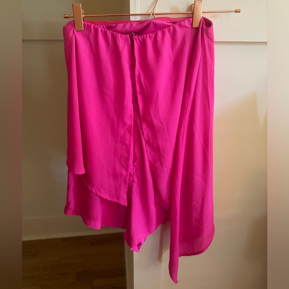 Superdown Jolie Strapless Romper in Hot Pink - Picture 2 of 5